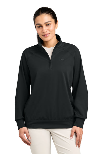 Nike Women’s Dri-FIT Primary 1/4-Zip in Black, style NKIO8129