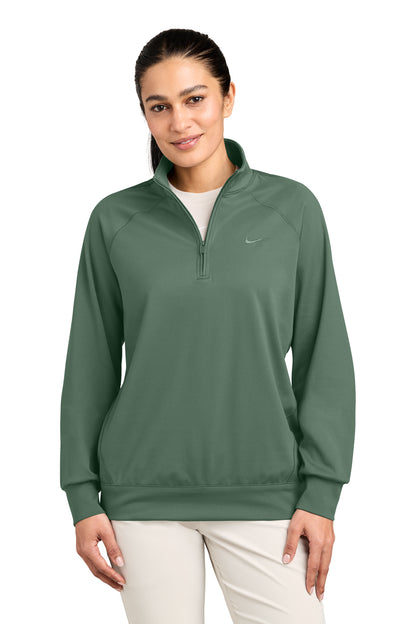 Nike Women’s Dri-FIT Primary 1/4-Zip in Vintage Green, style NKIO8129