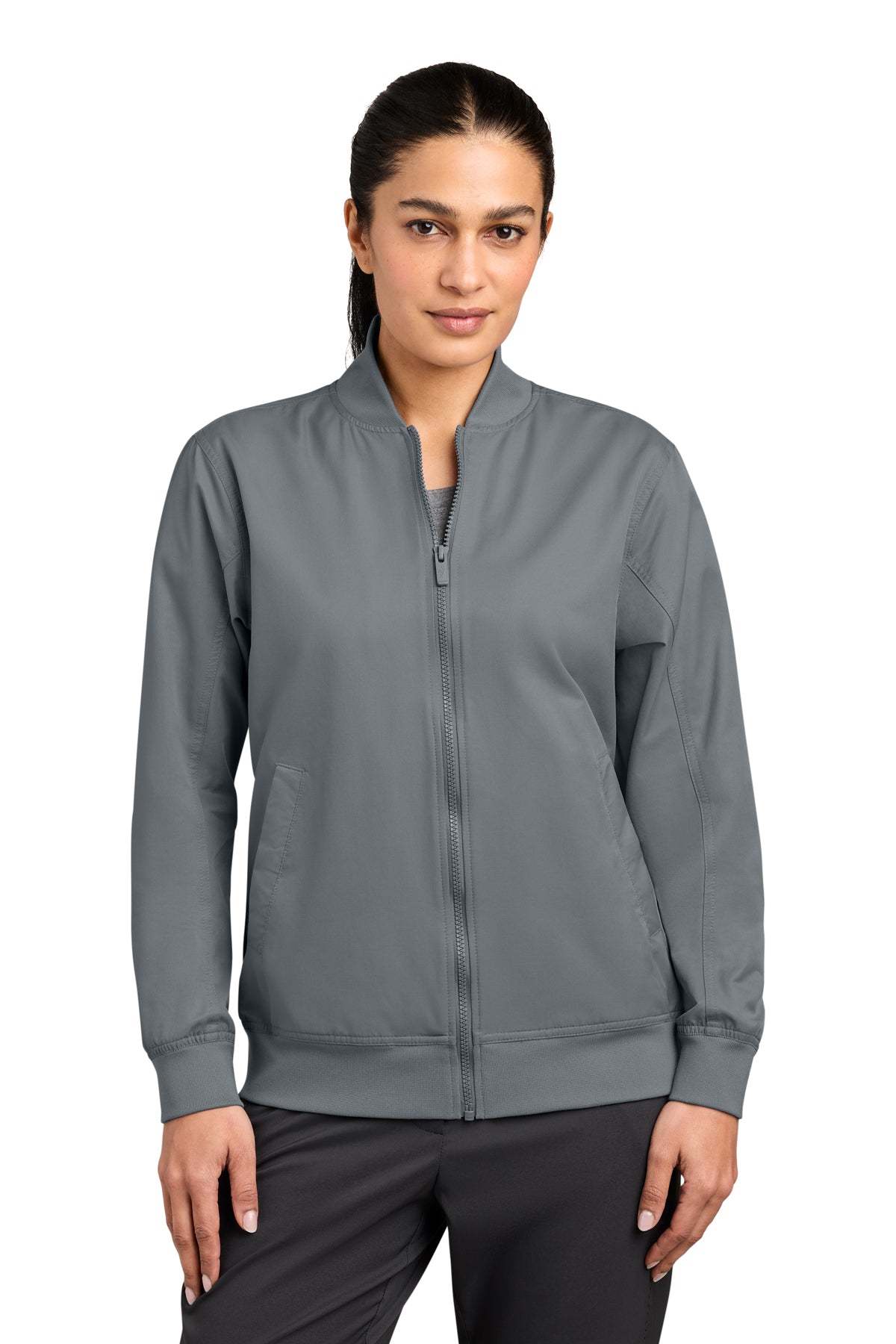 Nike Women’s Bomber Jacket in Cool Grey, style NKIO8132