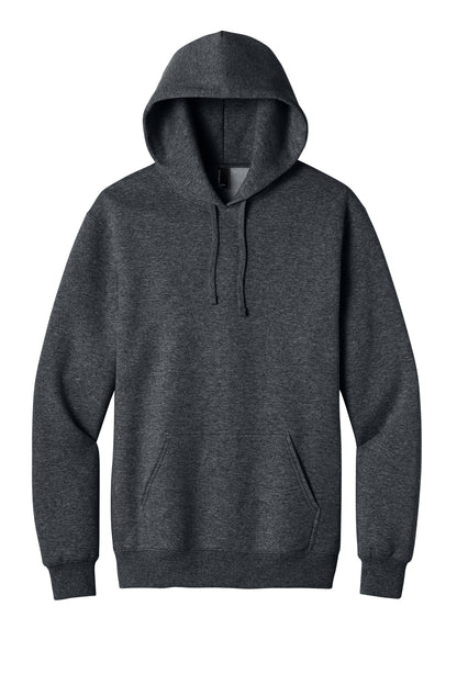 Port & Company Foundation Fleece Pullover Hooded Sweatshirt PC107H in Dark Heather Grey