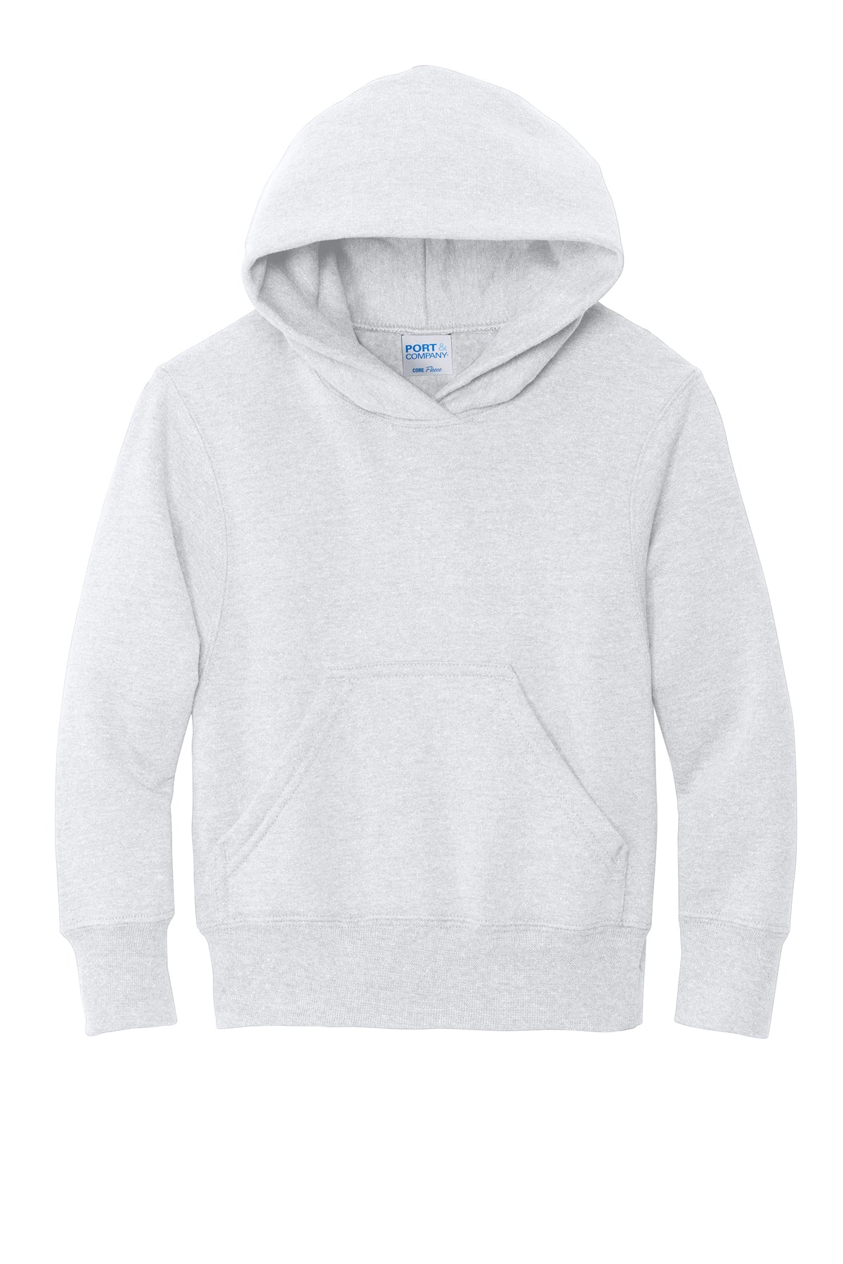 Port & Company Youth Core Fleece Pullover Hooded Sweatshirt PC78YH in Ash