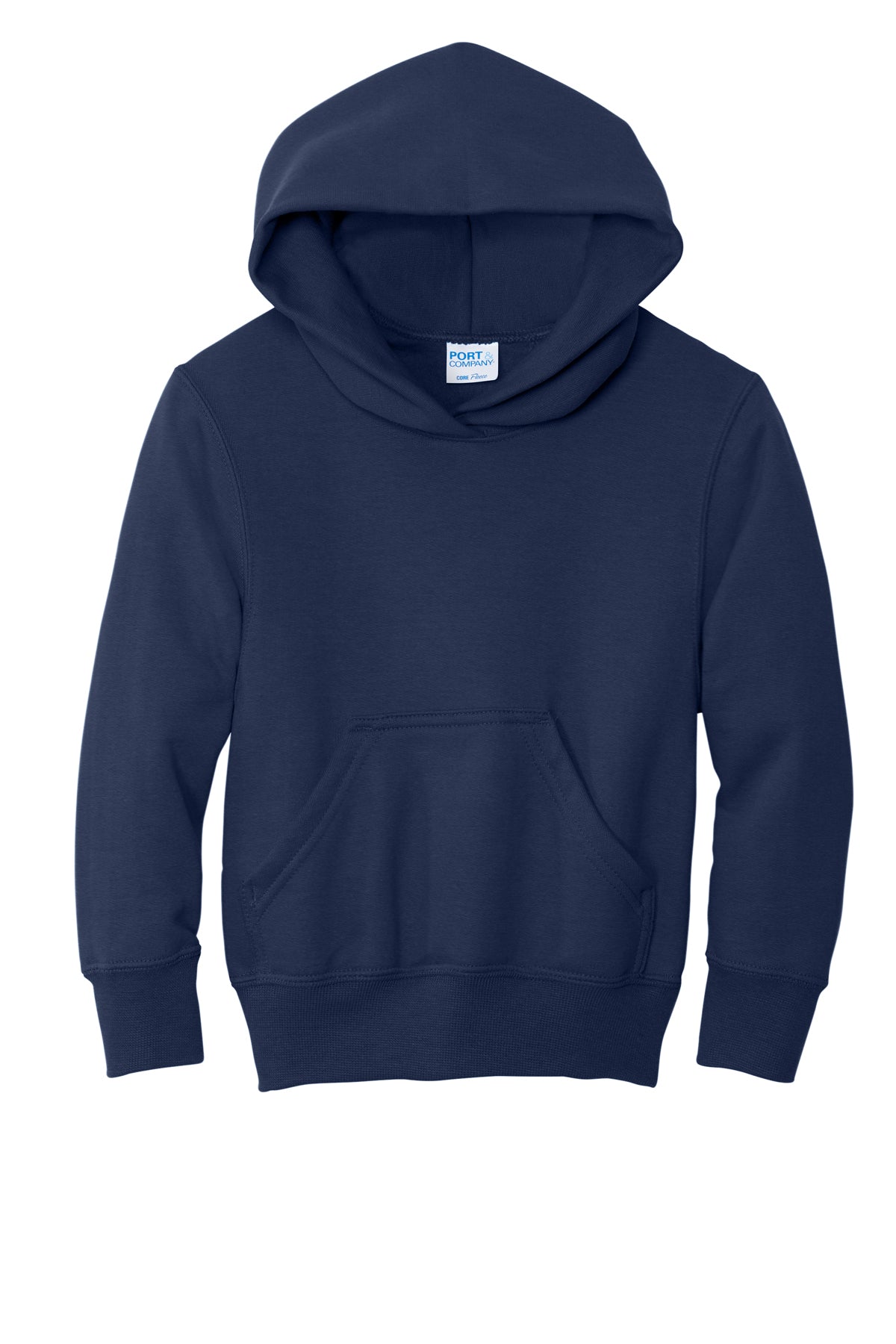 Port & Company Youth Core Fleece Pullover Hooded Sweatshirt PC78YH in True Navy