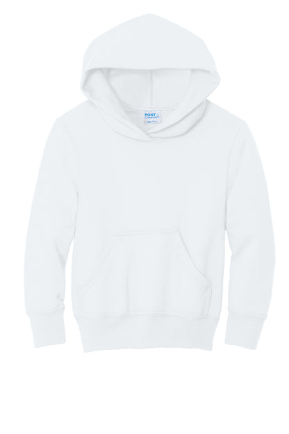 Port & Company Youth Core Fleece Pullover Hooded Sweatshirt PC78YH in White