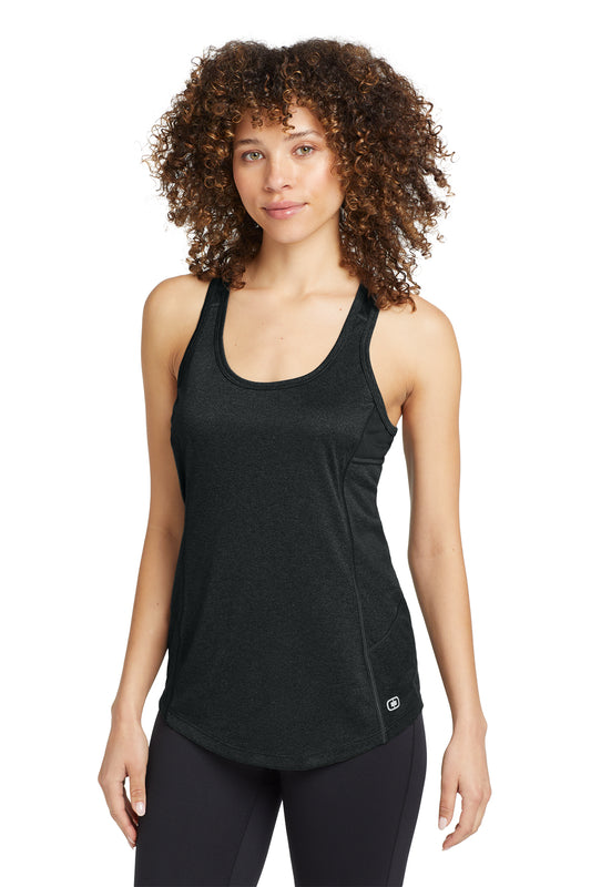 OGIO Women's Racerback Pulse Tank in Blacktop, style LOE322