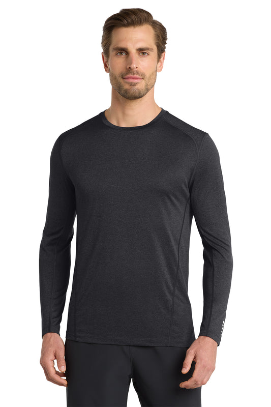 OGIO Long Sleeve Pulse Crew in Blacktop, style OE321