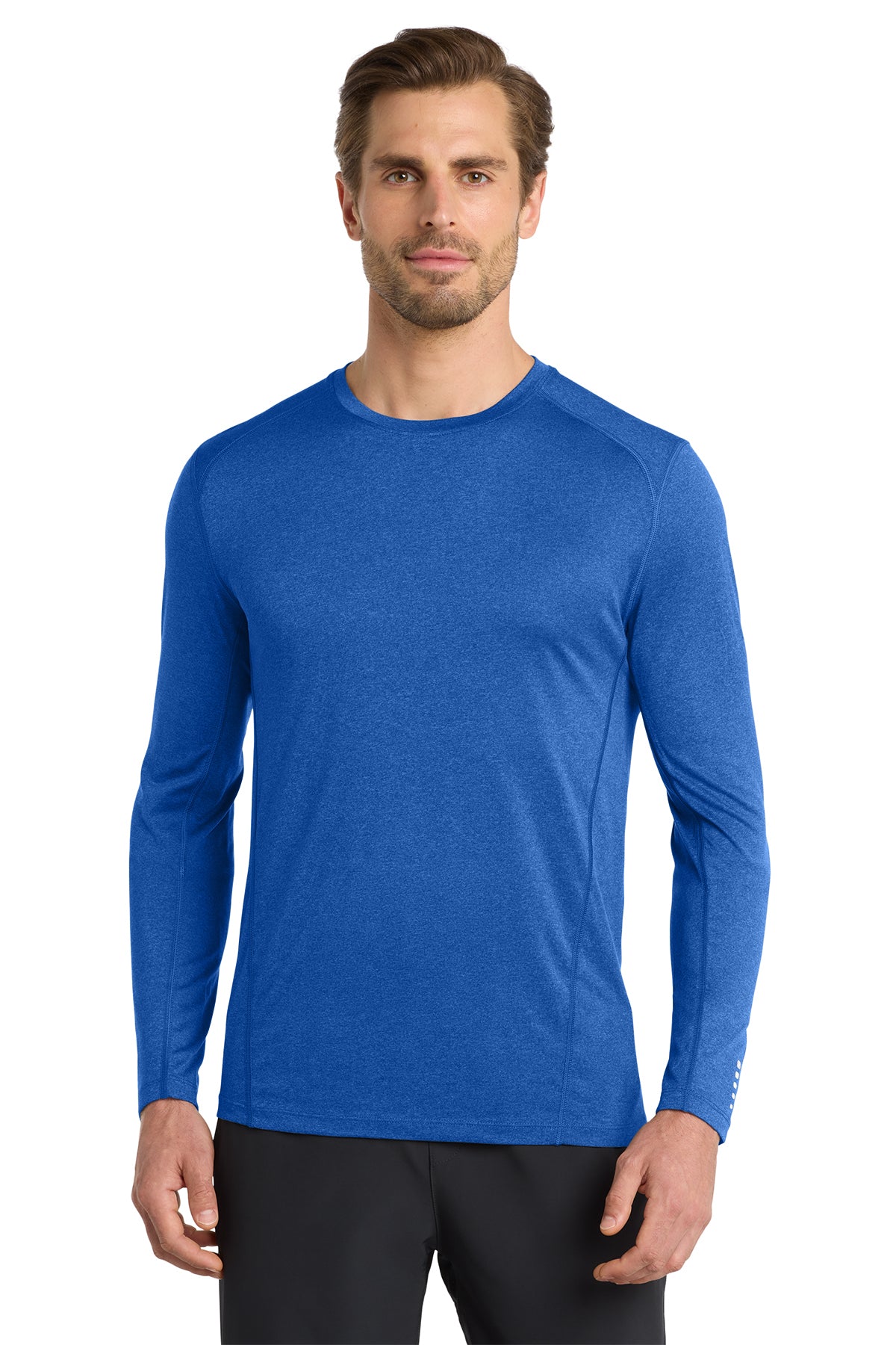OGIO Long Sleeve Pulse Crew in Electric Blue, style OE321