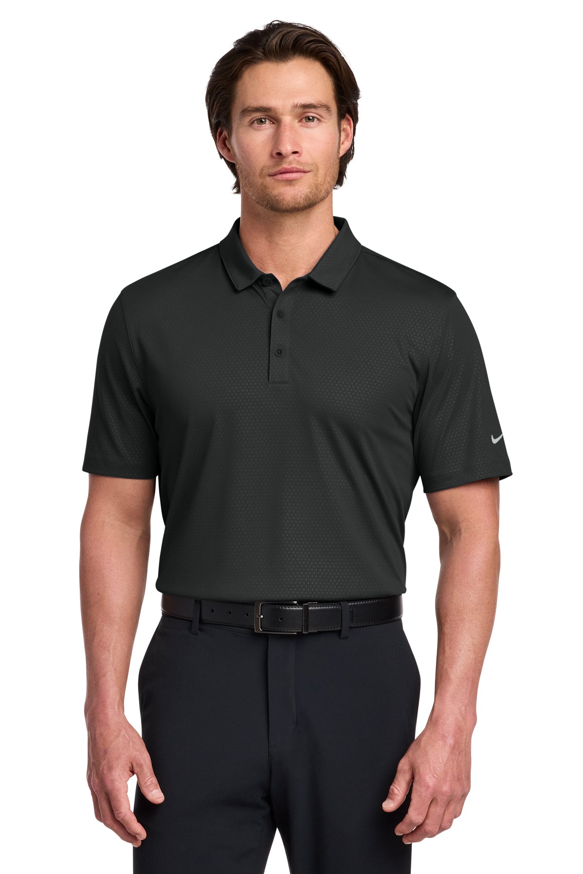 Nike Dri-FIT Embossed Tri-Blade Polo in Black, style 838964