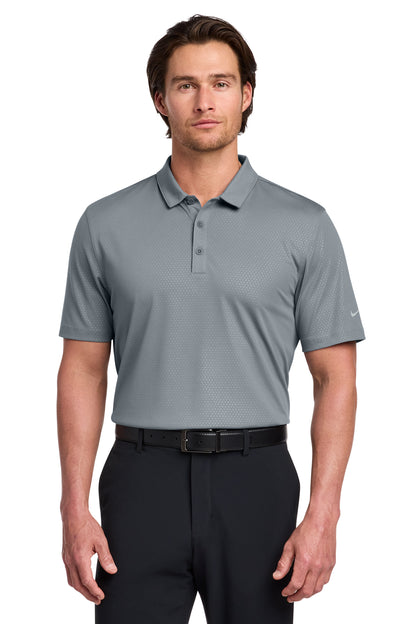 Nike Dri-FIT Embossed Tri-Blade Polo in Cool Grey, style 838964