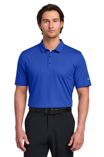 Nike Dri-FIT Embossed Tri-Blade Polo in Old Royal, style 838964