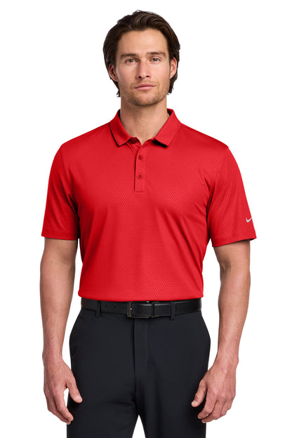Nike Dri-FIT Embossed Tri-Blade Polo in University Red, style 838964