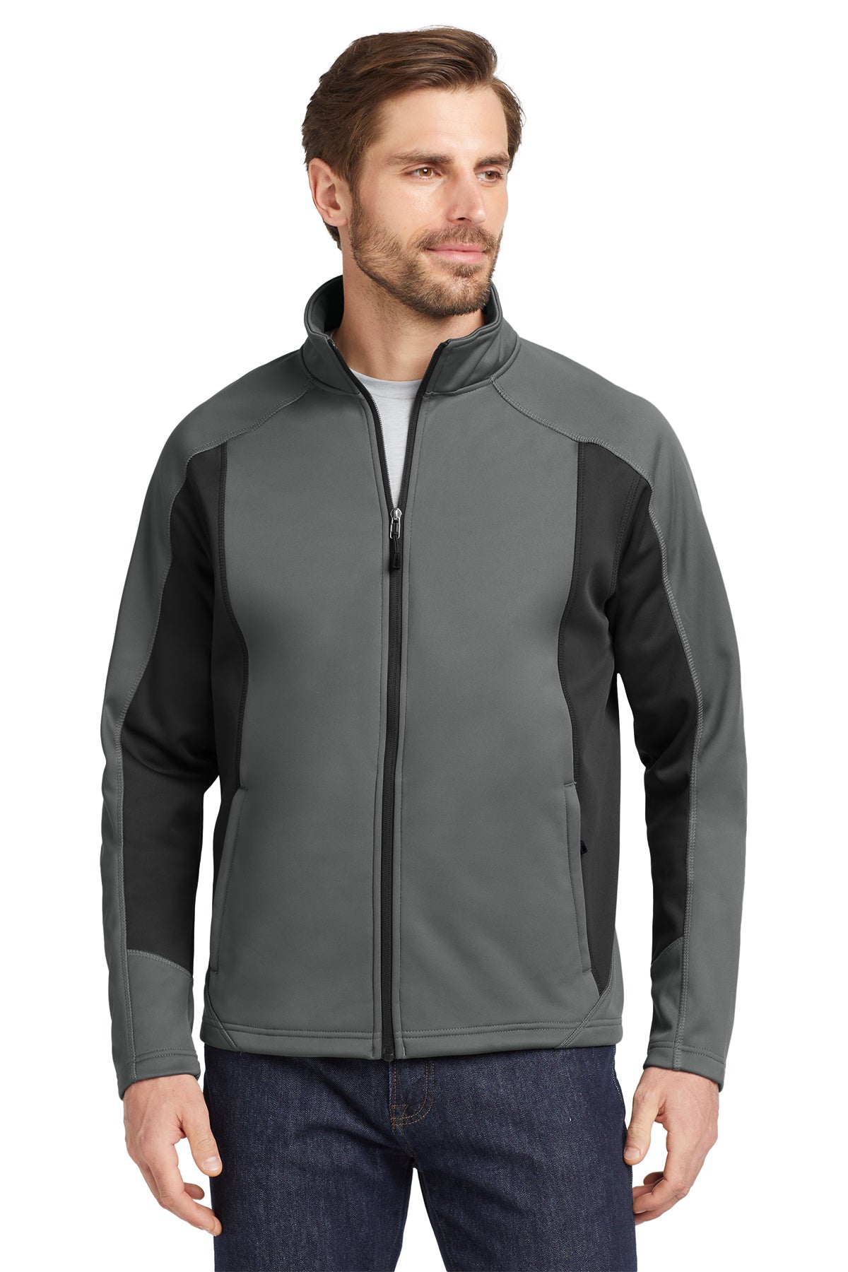Eddie Bauer Trail Soft Shell Jacket in Metal Grey/ Grey Steel, style EB542