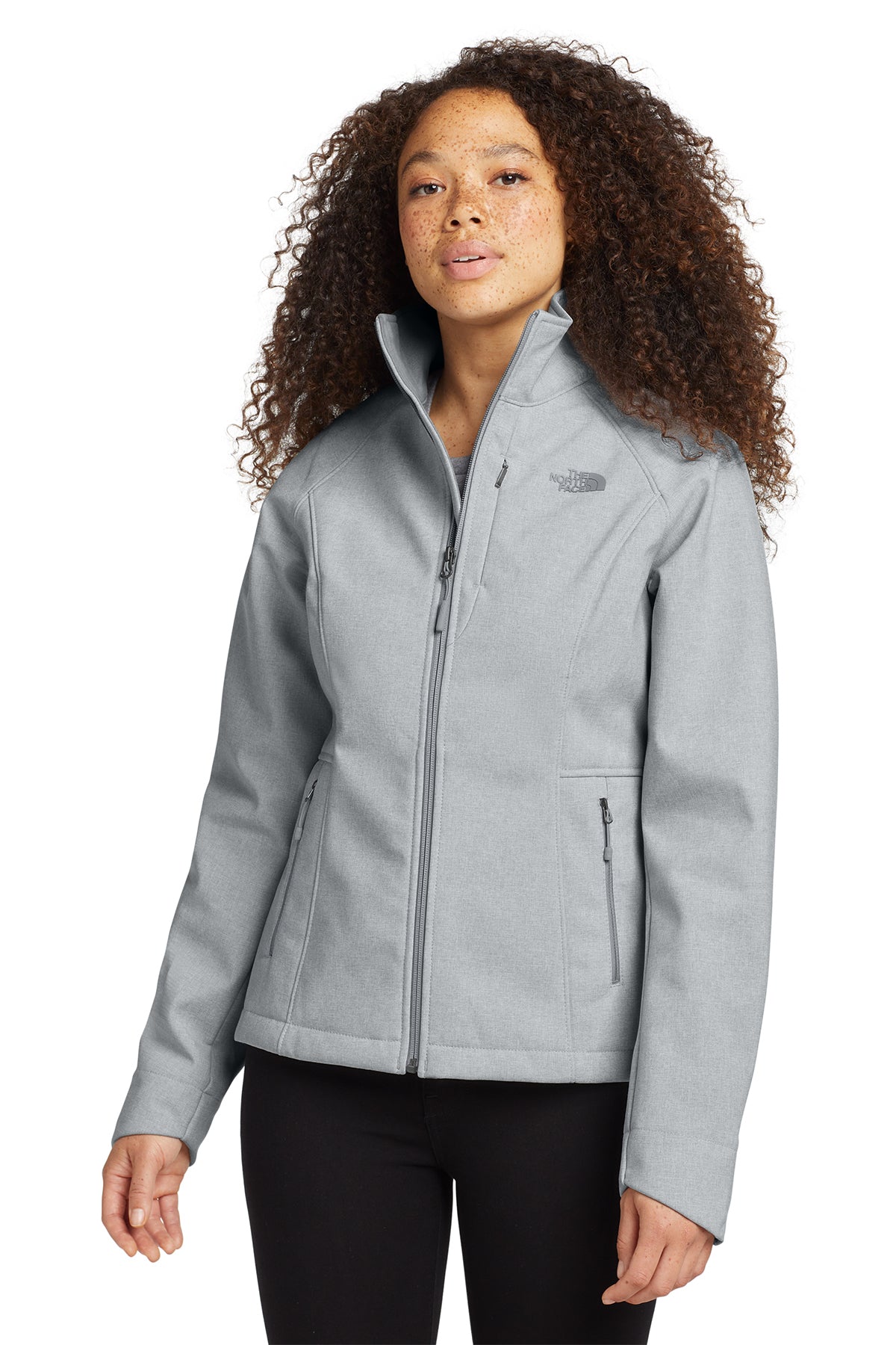 The North Face Women's Apex Barrier Soft Shell Jacket in TNF Light Grey Heather, style NF0A3LGU