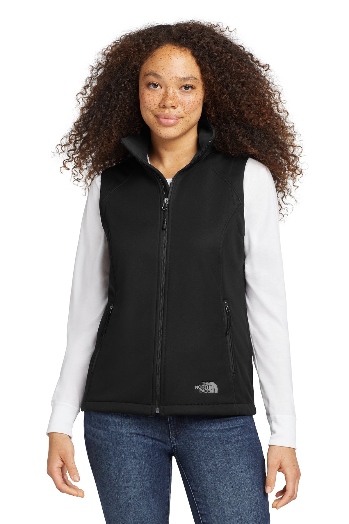 The North Face Women's Ridgewall Soft Shell Vest in TNF Black, style NF0A3LH1