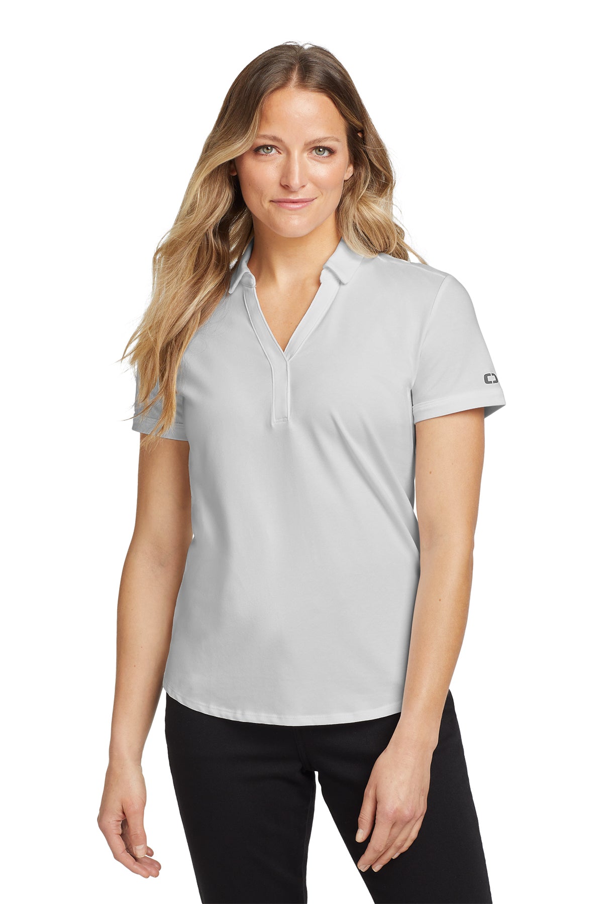 OGIO Women's Limit Polo in Bright White, style LOG138