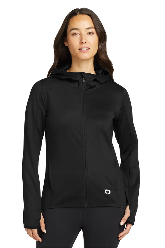 OGIO Women's Stealth Full-Zip Jacket in Blacktop, style LOE728