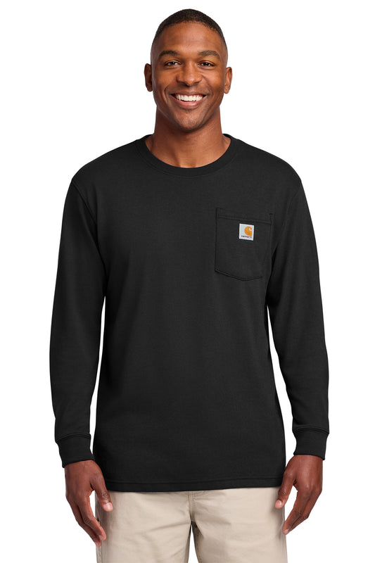 Carhartt® Workwear Pocket Long Sleeve T-Shirt in Black, style CTK126