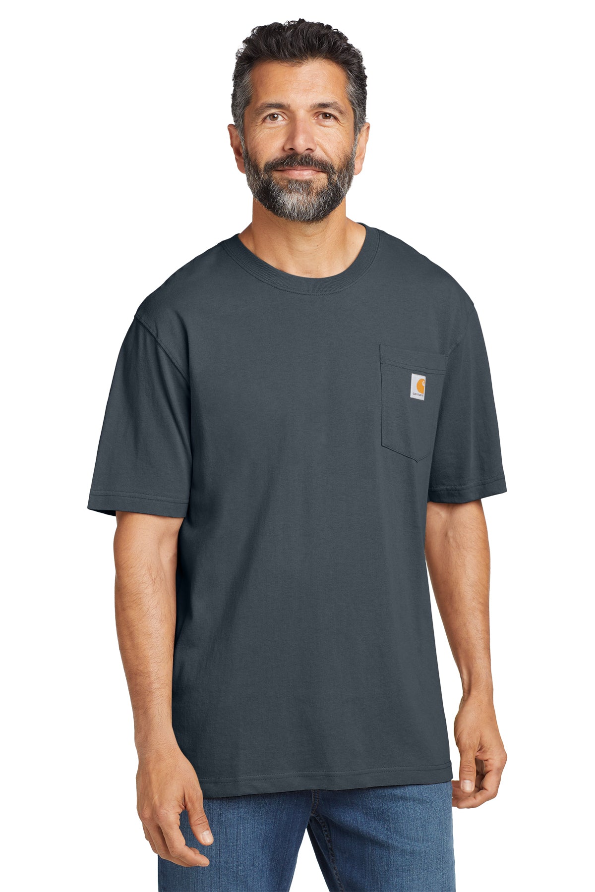 Carhartt® Tall Workwear Pocket Short Sleeve T-Shirt in Bluestone, style CTTK87