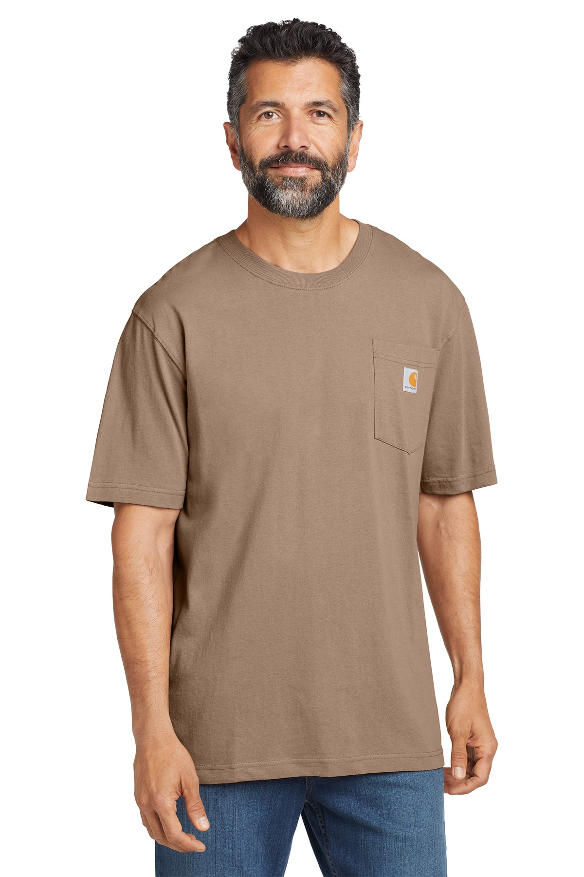 Carhartt® Tall Workwear Pocket Short Sleeve T-Shirt in Desert, style CTTK87