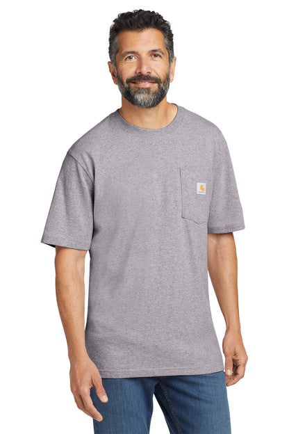 Carhartt® Tall Workwear Pocket Short Sleeve T-Shirt in Heather Grey, style CTTK87