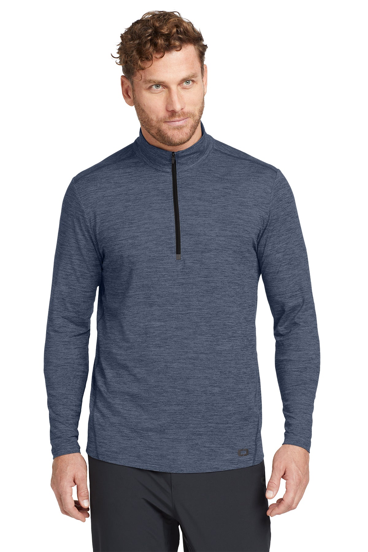 OGIO Force 1/4-Zip in Blue Indigo Heather, style OE341