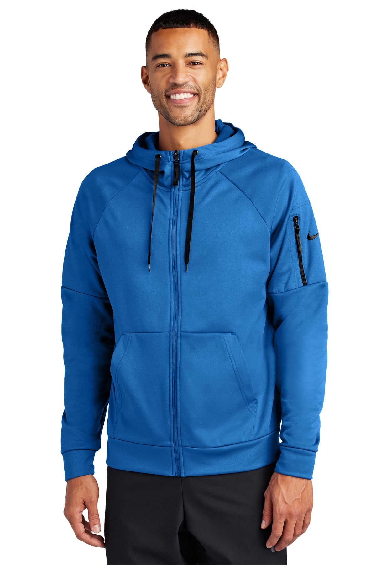 Nike Therma-FIT Pocket Full-Zip Fleece Hoodie in Game Royal, style NKFD9859