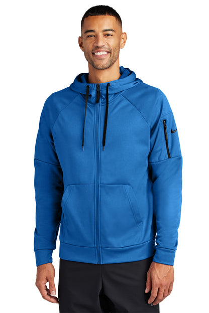 Nike Therma-FIT Pocket Full-Zip Fleece Hoodie in Game Royal, style NKFD9859