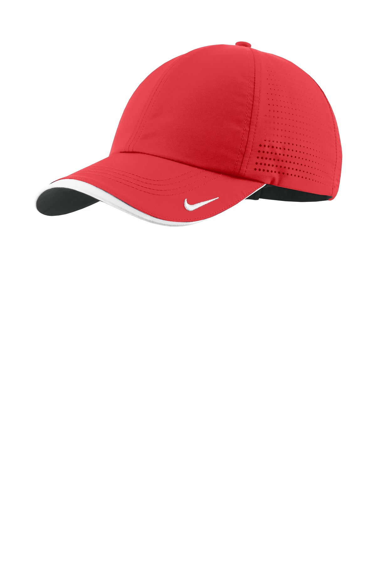 Nike Dri-FIT Perforated Performance Cap in University Red/ White, style NKFB6445