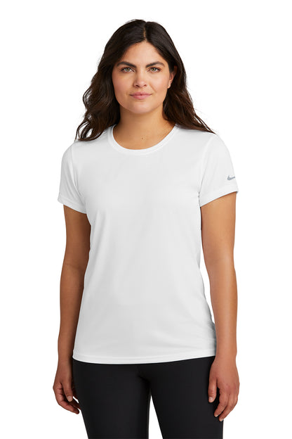 Nike Women's Swoosh Sleeve rLegend Tee in White, style NKDX8734