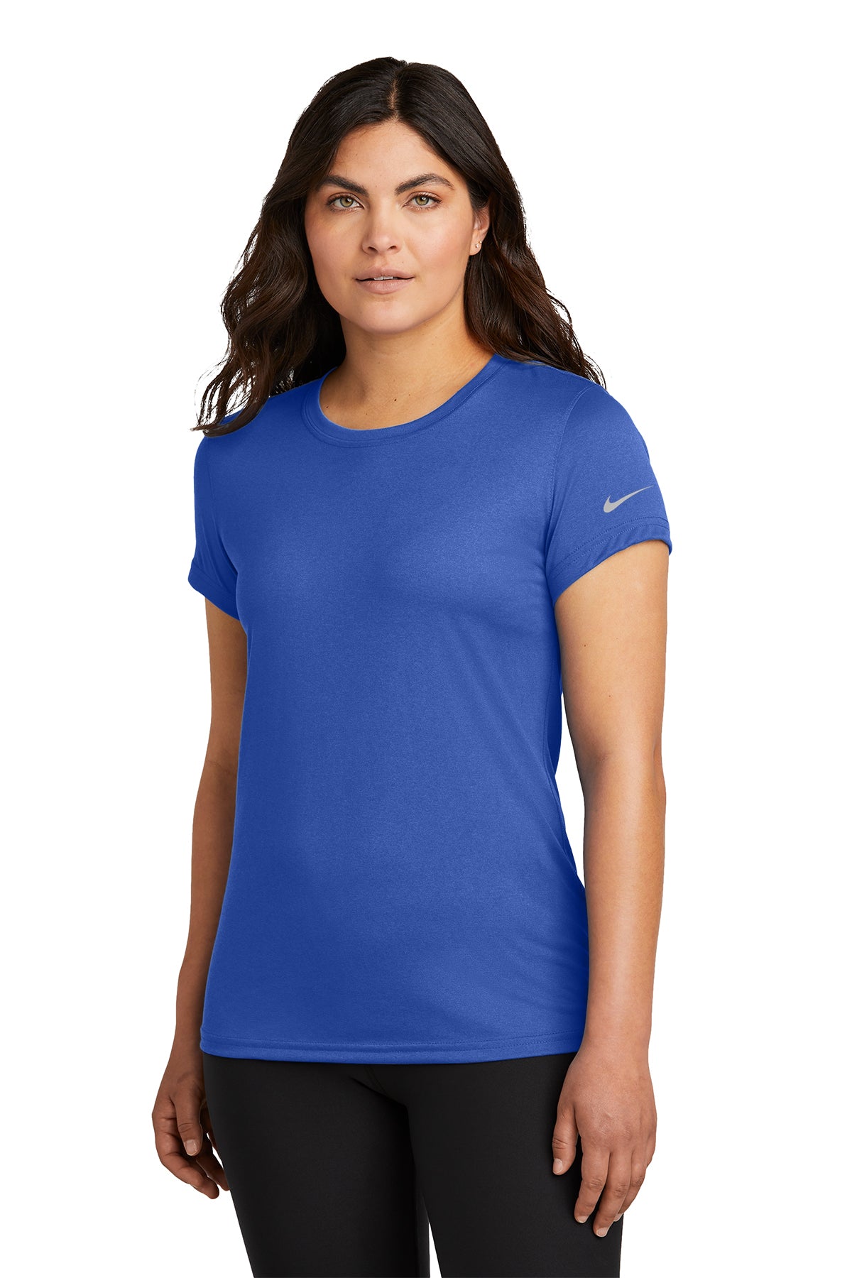 Nike Women's Swoosh Sleeve rLegend Tee in Game Royal, style NKDX8734