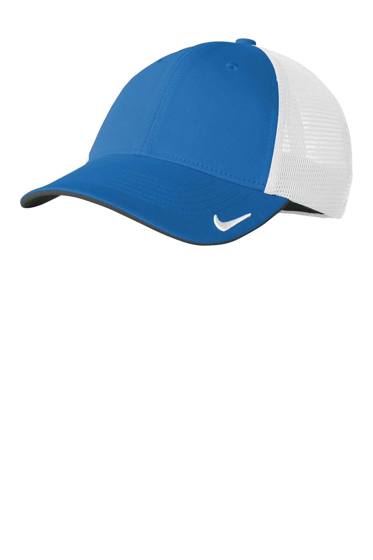 Nike Stretch-to-Fit Mesh Back Cap in Gym Blue/ White, style NKFB6448