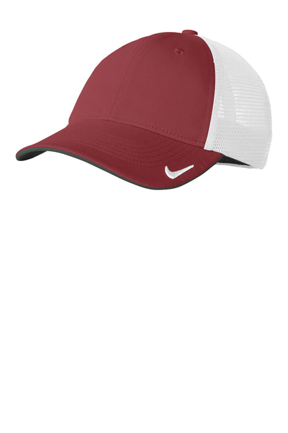 Nike Stretch-to-Fit Mesh Back Cap in Team Red/ White, style NKFB6448