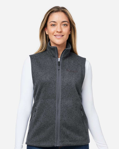 Marmot Women's Drop Line Fleece Vest in Steel Onyx Heather, style M16251