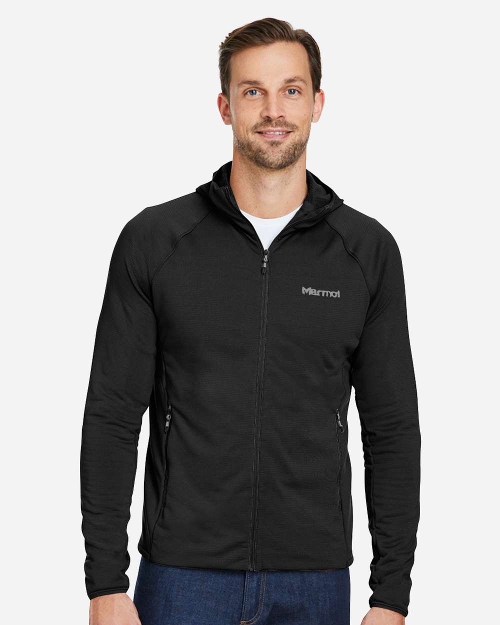 Marmot Men's Leconte Full-Zip Hooded Jacket in Black, style M15383