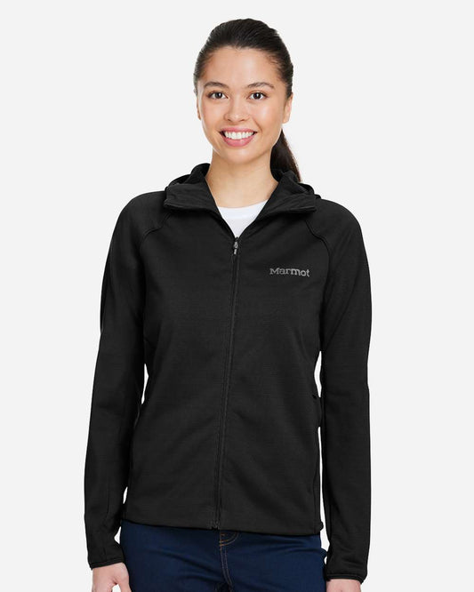 Marmot Women's Leconte Full Zip Hooded Jacket in Black, style M15393