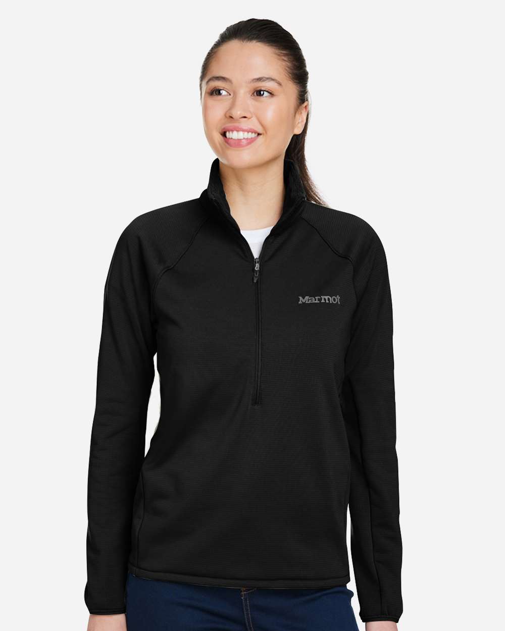 Marmot Women's Leconte Half-Zip Pullover in Black, style M15391