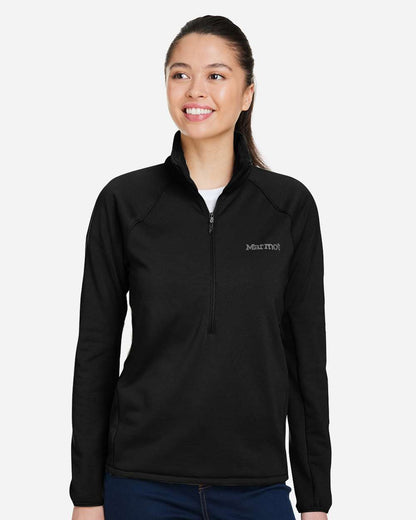 Marmot Women's Leconte Half-Zip Pullover in Black, style M15391