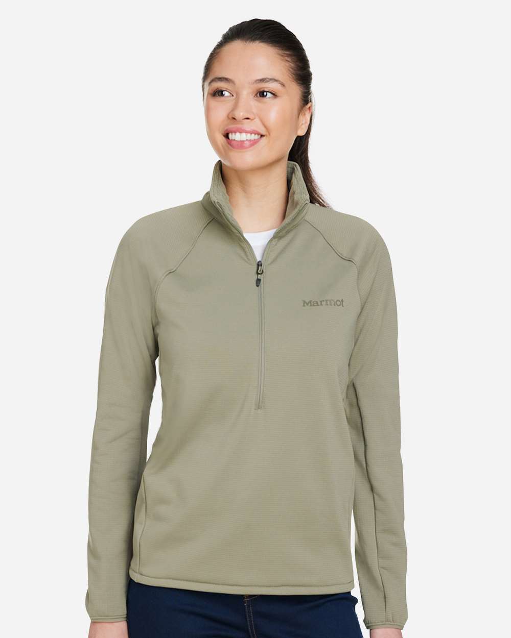 Marmot Women's Leconte Half-Zip Pullover in Vetiver, style M15391