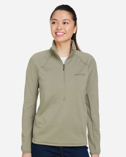 Marmot Women's Leconte Half-Zip Pullover in Vetiver, style M15391
