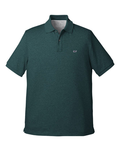 vineyard vines Men's Edgartown Pique Polo blank in Charleston Green, style G011147