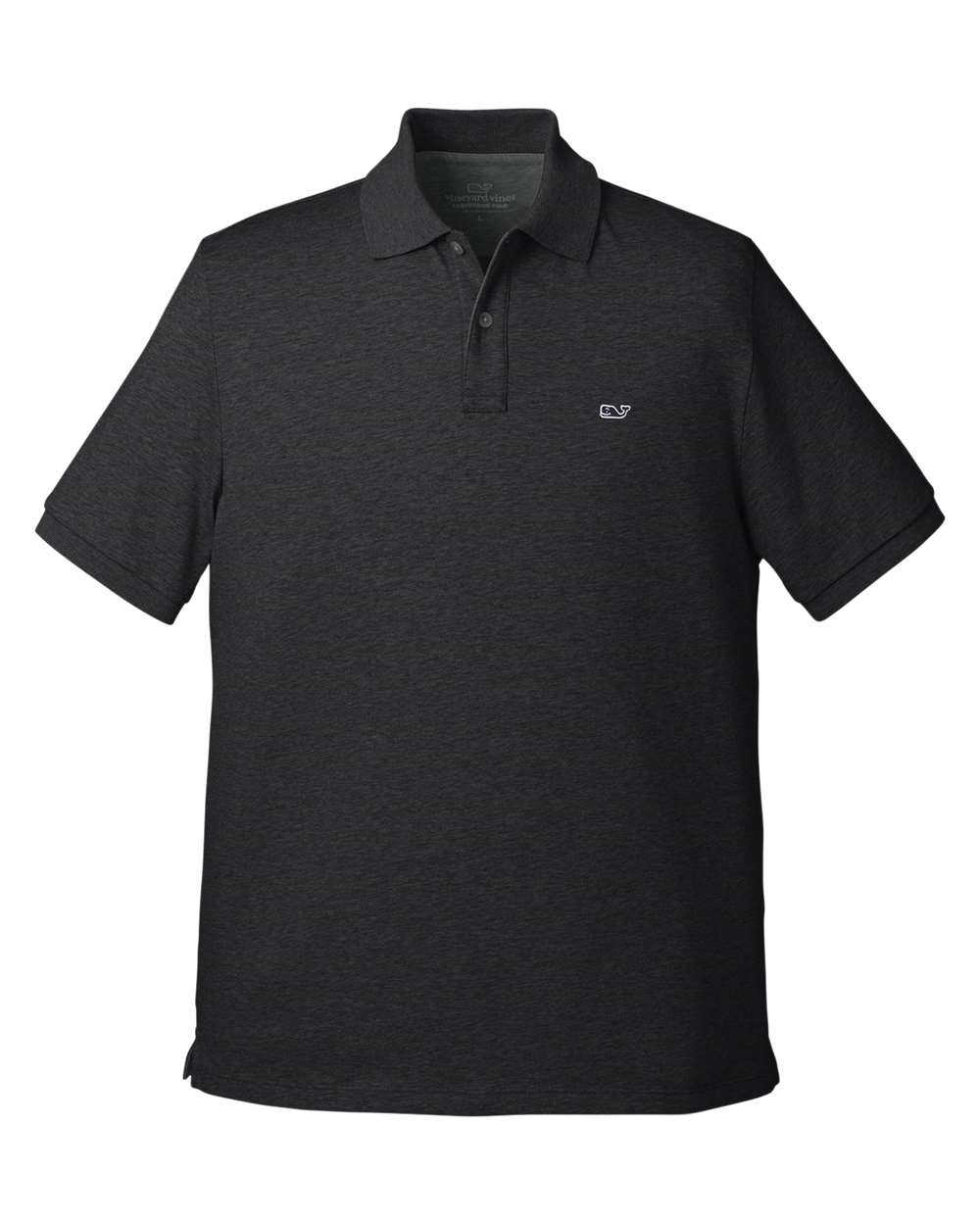 vineyard vines Men's Edgartown Pique Polo blank in Jet Black, style G011147
