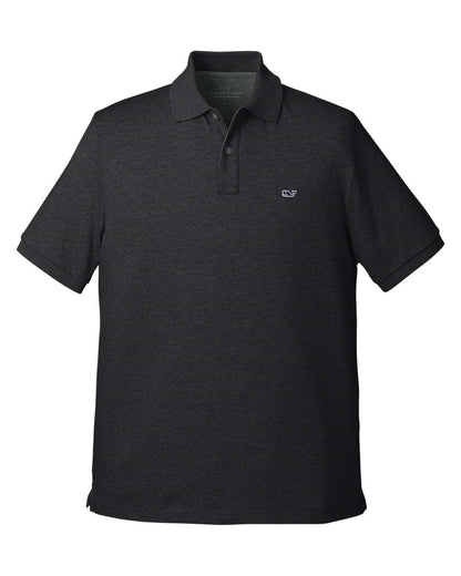 vineyard vines Men's Edgartown Pique Polo blank in Jet Black, style G011147