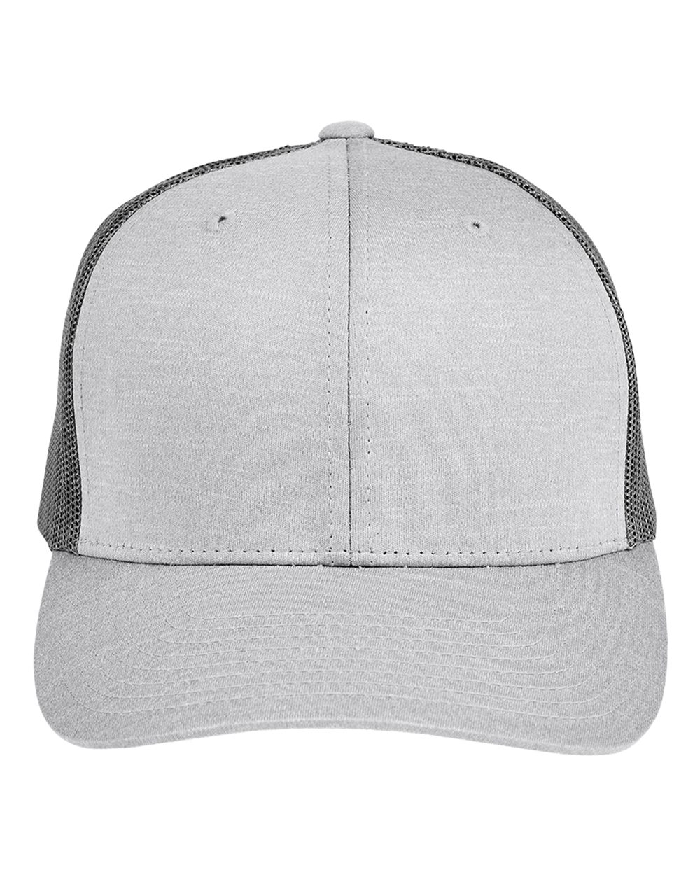 Team 365 TT802 Zone Performance Trucker Cap in Athletic Heather/Sport Graphite