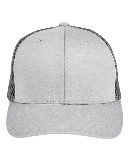 Team 365 TT802 Zone Performance Trucker Cap in Athletic Heather/Sport Graphite