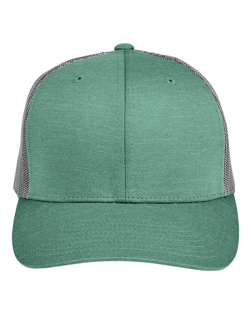Team 365 TT802 Zone Performance Trucker Cap in Sport Forest Heather/Sport Graphite