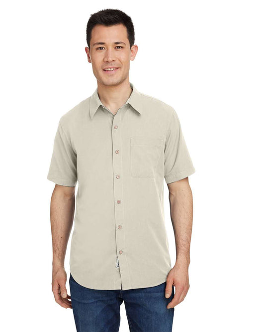 Marmot Men's AirExchange Short Sleeve Woven Shirt in Sandbar, style M14116