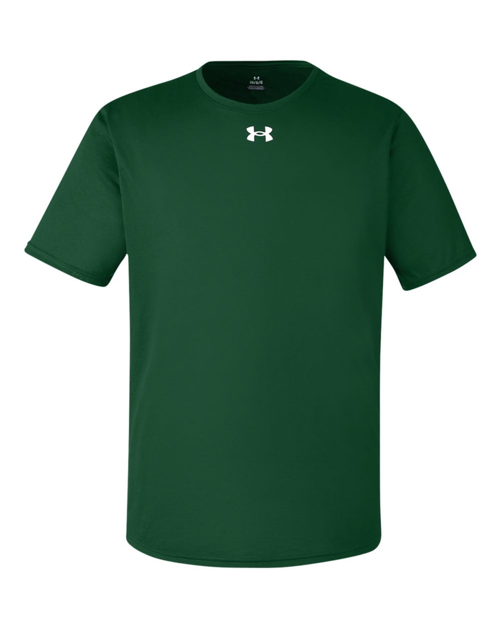 Under Armour 1376842 Men's Team Tech T-Shirt in Forest Green/White