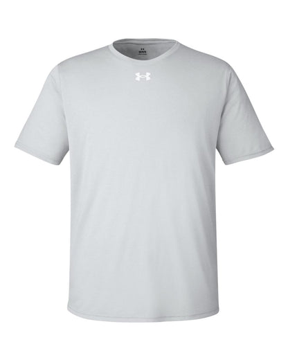Under Armour 1376842 Men's Team Tech T-Shirt in Mod Grey Light Heather/White