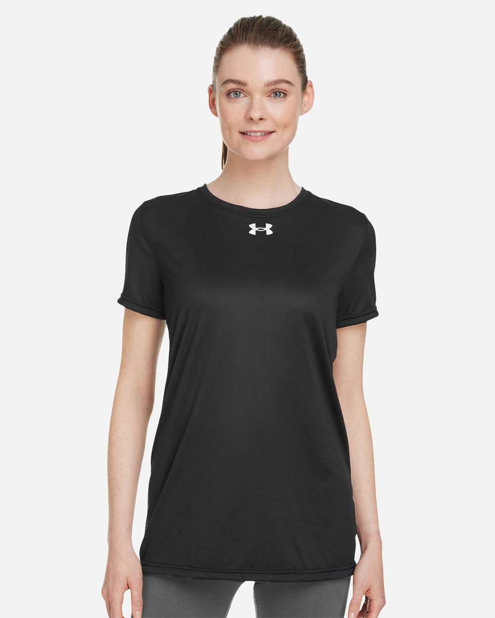 Under Armour Women's Team Tech T-Shirt in Black/ White, style 1376847