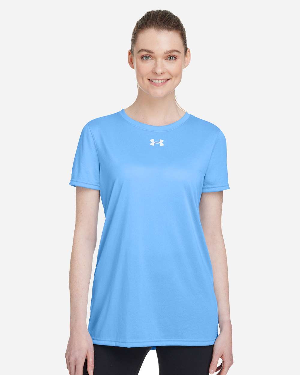 Under Armour Women's Team Tech T-Shirt in Carolina Blue/ White, style 1376847