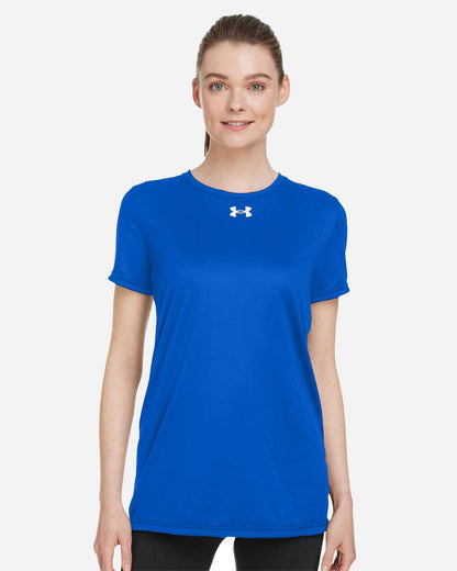 Under Armour Women's Team Tech T-Shirt in Royal/ White, style 1376847